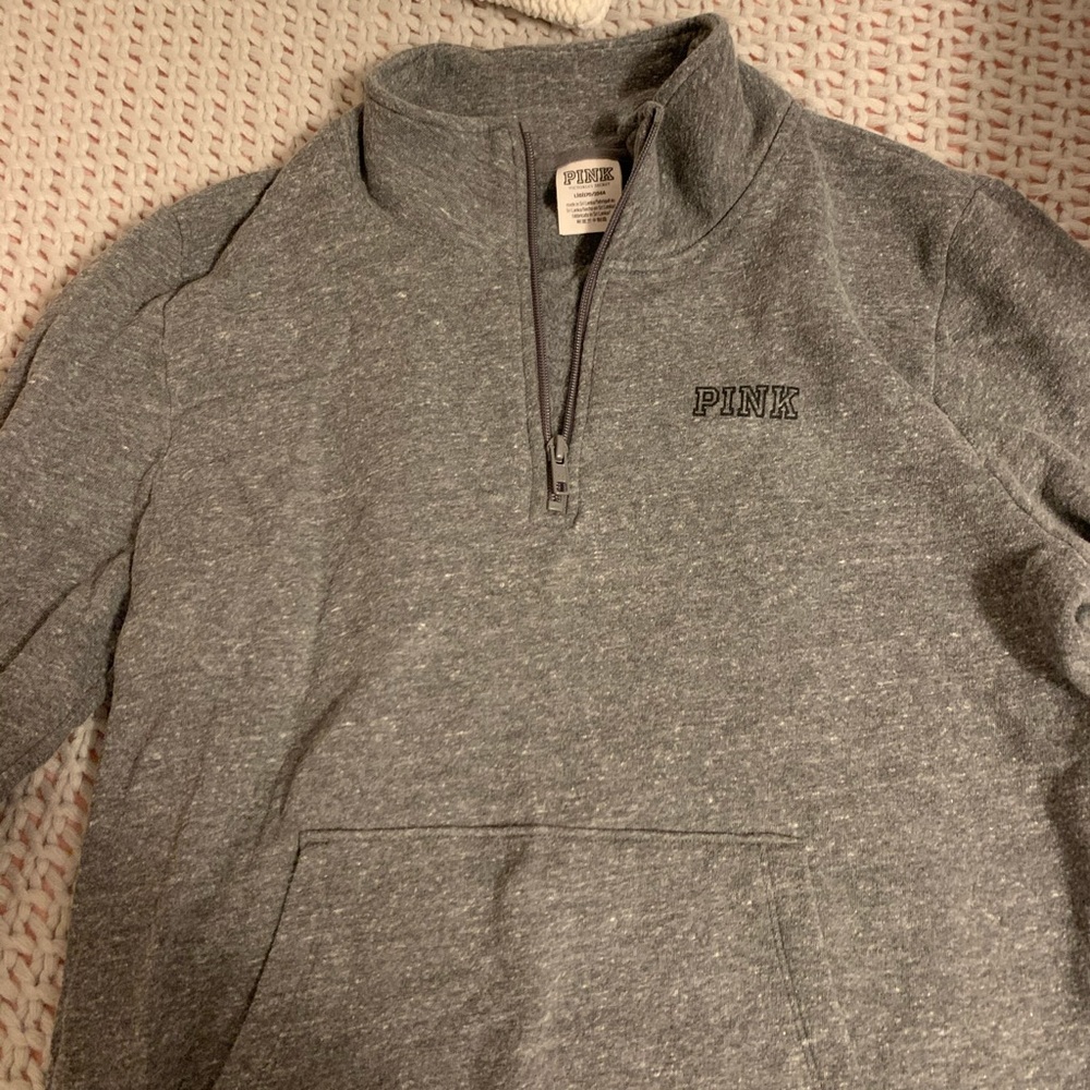 Pink quarter zip